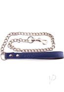 Rouge Leather Lead Chain - Blue