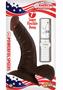 All American Whoppers Vibrating Dildo With Balls 7in - Chocolate