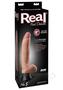 Real Feel Deluxe No. 5 Wallbanger Vibrating Dildo With Balls 8in - Vanilla
