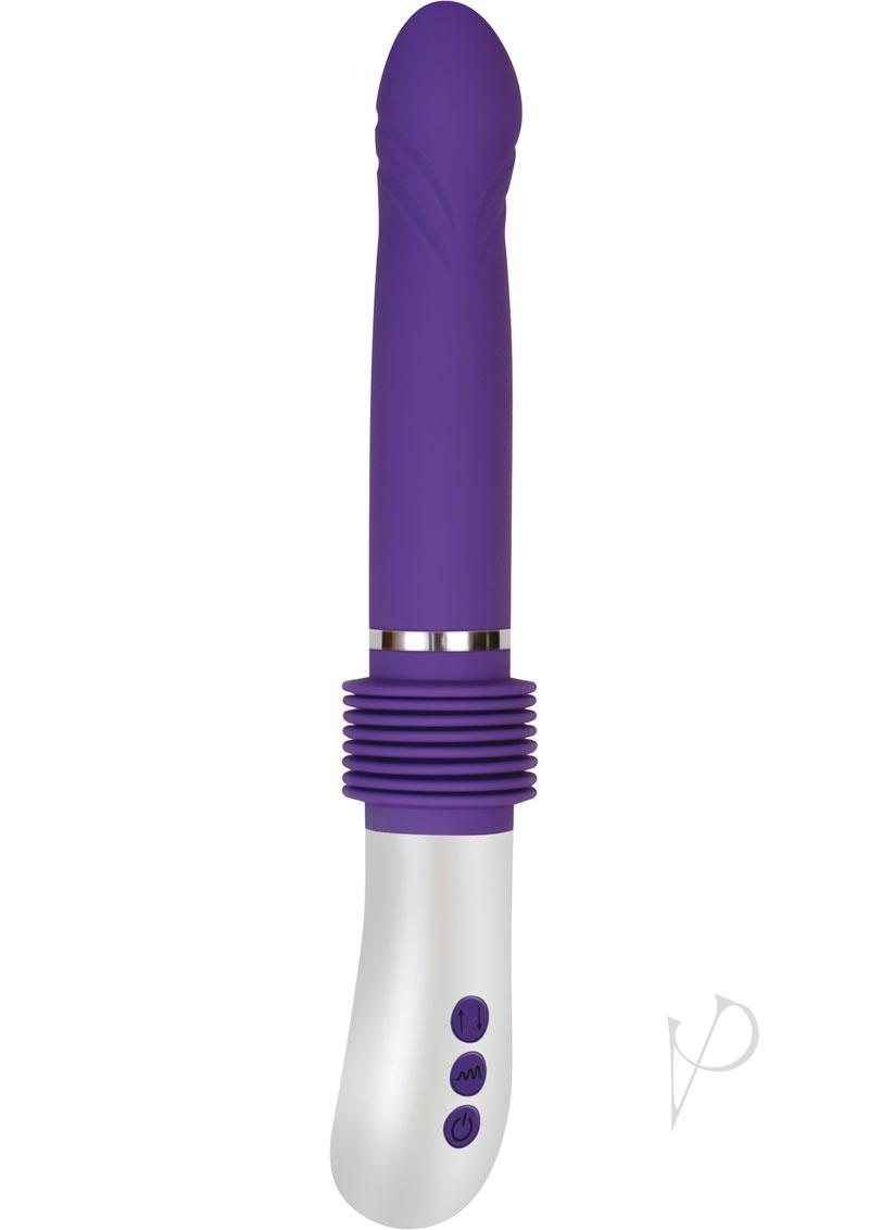 Infinite Thrusting Sex Machine Silicone Usb Rechargeable Handheld Climax Inducing Instrument Splash-proof 11.5 Inch - Purple